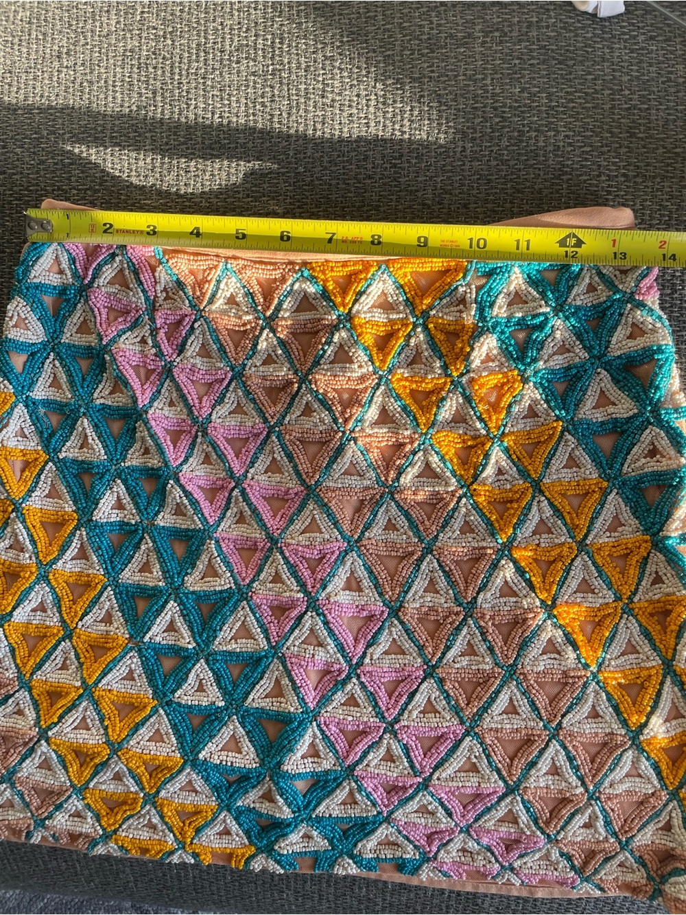Walter Baker Multicolor Crochet Triangle Mini Skirt — Teal, Pink, Mustard, Beige - Picture 7 of 9